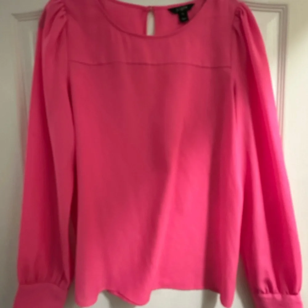 J.Crew Pink Long Sleeve Blouse Size Medium - Picture 1 of 4